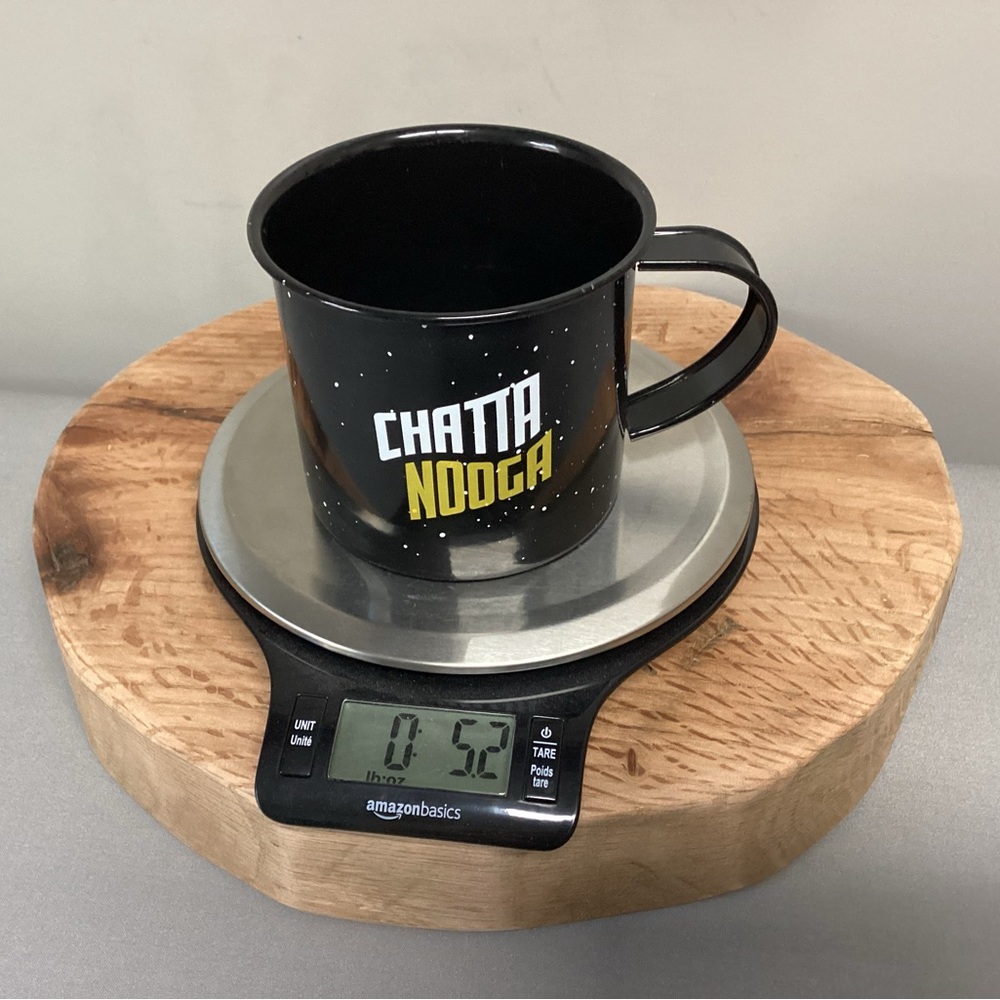 Chattanooga Themed Souvenir Black Tin / Metal Coffee Mug / Cup - Excellent - Picture 11 of 11